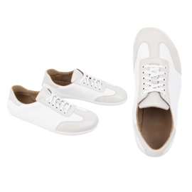 WASAK Pantofi de piele minimalist pentru bărbați desculți 0742w alb 1