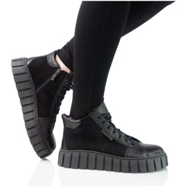 Pantofi pentru femei pentru femei Pollonus Black Face 5-1575-004 negru 2
