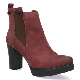 Polbut Femei din piele înaltă Pollonus Burgundy 5-0871-011 roșu 1