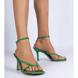 Sandale verzi japoneze pe szpilka verde 1