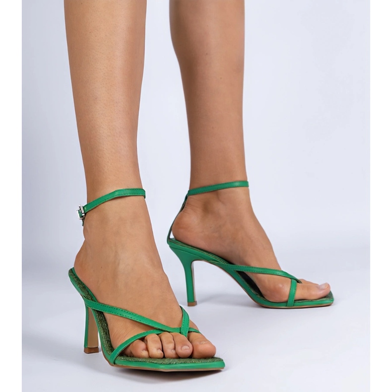 Sandale verzi japoneze pe szpilka verde 1