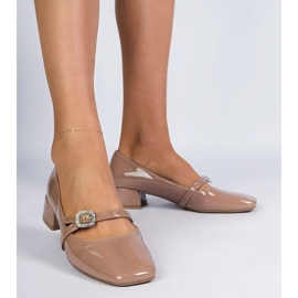 Pompe elegante maro decorate cu zirconi 1