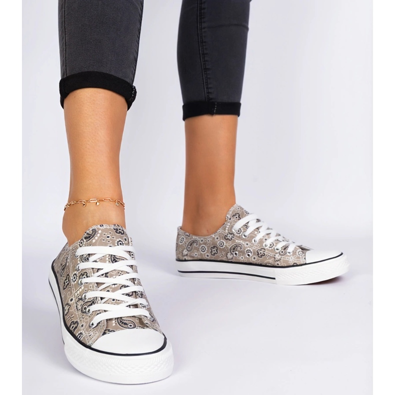 Adidași materiale pentru femei maro în stil aztec 1