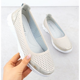 Ballerinas din piele Openwork Comfort bege Vinceza 95323 bej 1