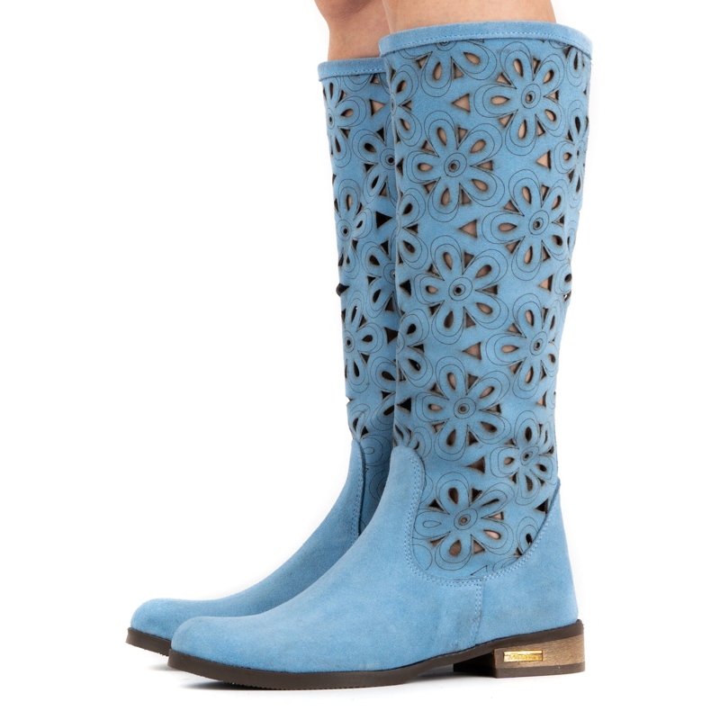 Olivier Cizme deschise albastre pentru femei albastru 2