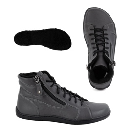 Olivier Pantofi de iarna minimalisti de dama descult 1261 gri 1