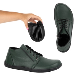 Olivier Pantofi din piele de damă desculți, ușor izolați, până la glezne cu fermoar, 787 verde 1 Olivier Pantofi din piele de damă desculți, ușor izolați, până la glezne cu fermoar, 787 verde 1