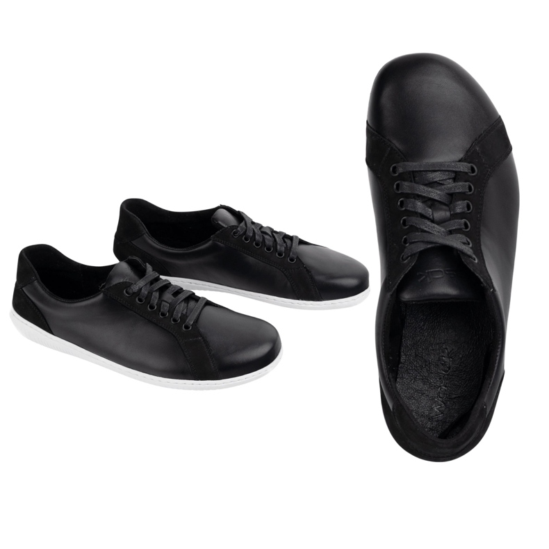 WASAK Pantofi de piele minimalist pentru bărbați desculți 0741w negru 1 WASAK Pantofi de piele minimalist pentru bărbați desculți 0741w negru 1