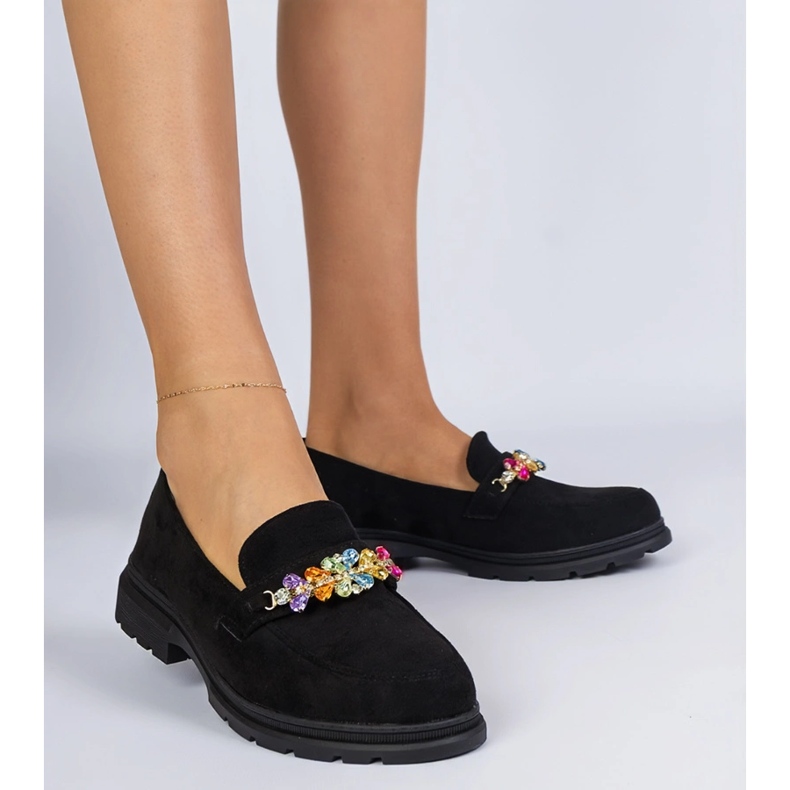 Plăcile de femei negre decorate cu pietre negru 1 Plăcile de femei negre decorate cu pietre negru 1