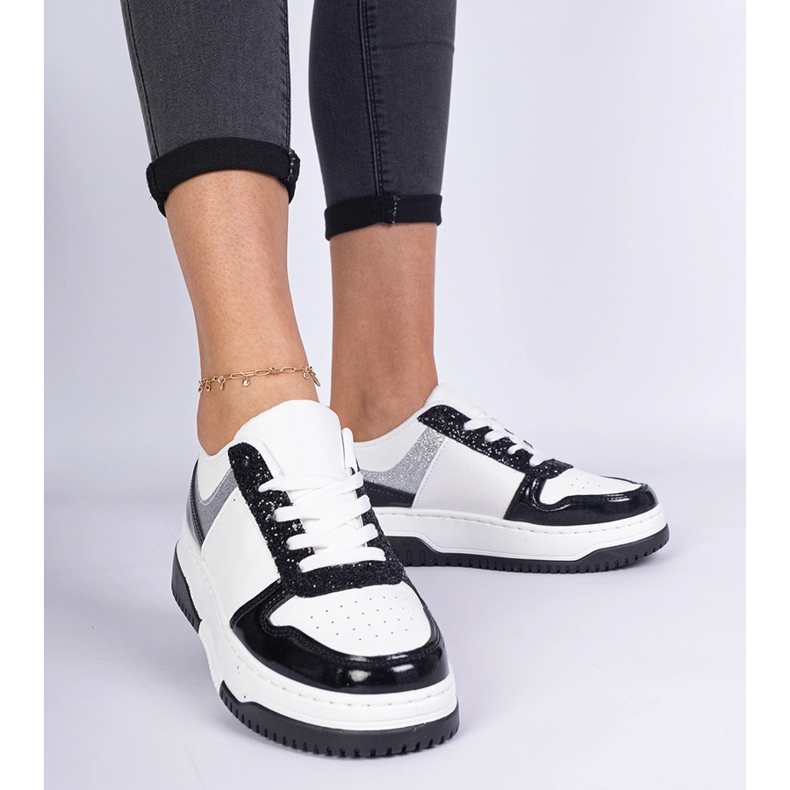 Adidasi negri de dama cu talpa groasa negru 1