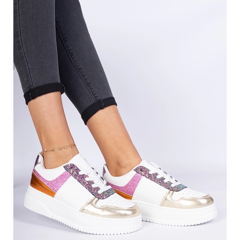 Adidași pentru femei multicolore pe o talpă groasă 2