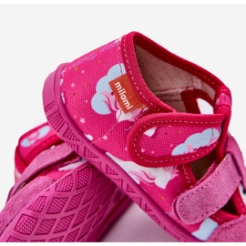 Papuci pentru copii pentru Velcro în Unicorn Fuchsia roz 4