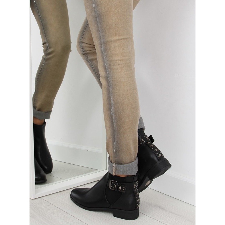 Cizme chelsea negre cu crampoane negre C532 negre negru 1