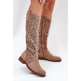 S.Barski Openwork Flat Heels Hy51-176 bej 2 S.Barski Openwork Flat Heels Hy51-176 bej 2