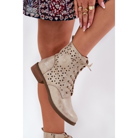 Jezzi Cizme cu un model deschis pentru o încuietoare de aur 2