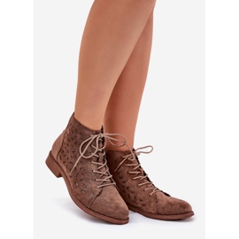 S.Barski Cizme joase cu un model deschis S. Barski Hy51-185 Brown maro 1