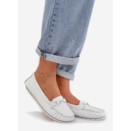 S.Barski Plăci din piele plată cu un ornament de S. Barski LR51-547 Alb 1