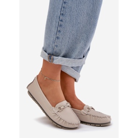 S.Barski Plăci din piele plată cu un ornament de S. Barski LR51-547 bej 1