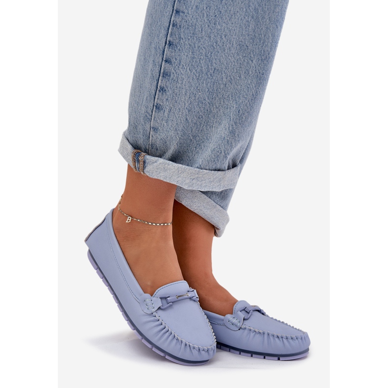 S.Barski Plăci din piele plată cu un ornament de S. Barski LR51-547 Blue albastru 1