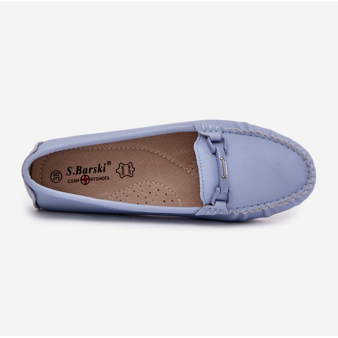 S.Barski Plăci din piele plată cu un ornament de S. Barski LR51-547 Blue albastru 2