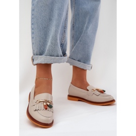 S.Barski Piele elegante cu toc plat S. Barski LR51-768 bej 2 S.Barski Piele elegante cu toc plat S. Barski LR51-768 bej 2