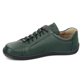 Olivier Pantofi minimaliste femei desculți din piele 1242 verde 1