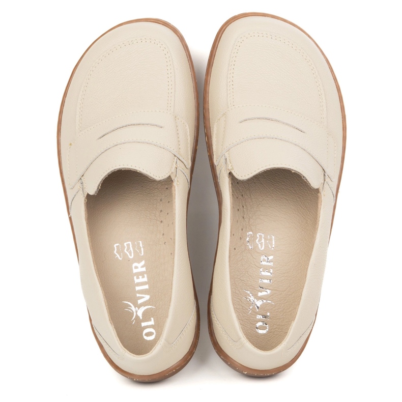 Olivier Barefoot Elegant pentru femei Minimaliste Loafers 1280 Beige bej 1