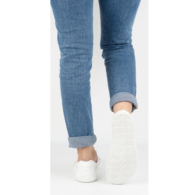 Olivier Femei desculțuri Minimaliste din piele minimalistă 770 Alb perforat 1