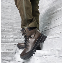 Pollonus Pantofi de trekking, piele tactică-honey polonus 6-0126-002 bizon maro 2