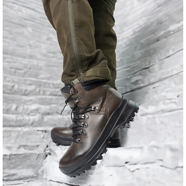 Pollonus Pantofi de trekking, piele tactică-honey polonus 6-0126-002 bizon maro 2