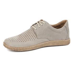 KOMODO Pantofi din piele pentru bărbați casual 933/l/2 gri 1