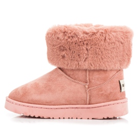 Bella Paris Mukluki cu franjuri roz 1 Bella Paris Mukluki cu franjuri roz 1