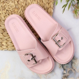 Papuci Pink Big Star pe platforma JJ274A308 roz 1