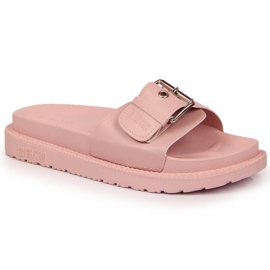 Papuci Pink Big Star pe platforma JJ274A308 roz 2