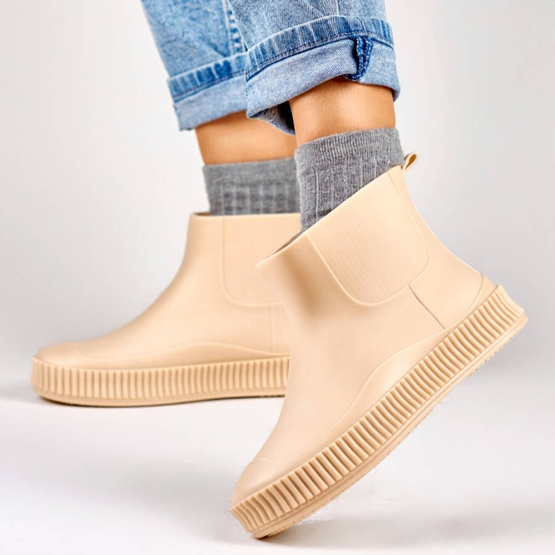 Ghete Wellington de damă bej mat YJ-7-2BE 1