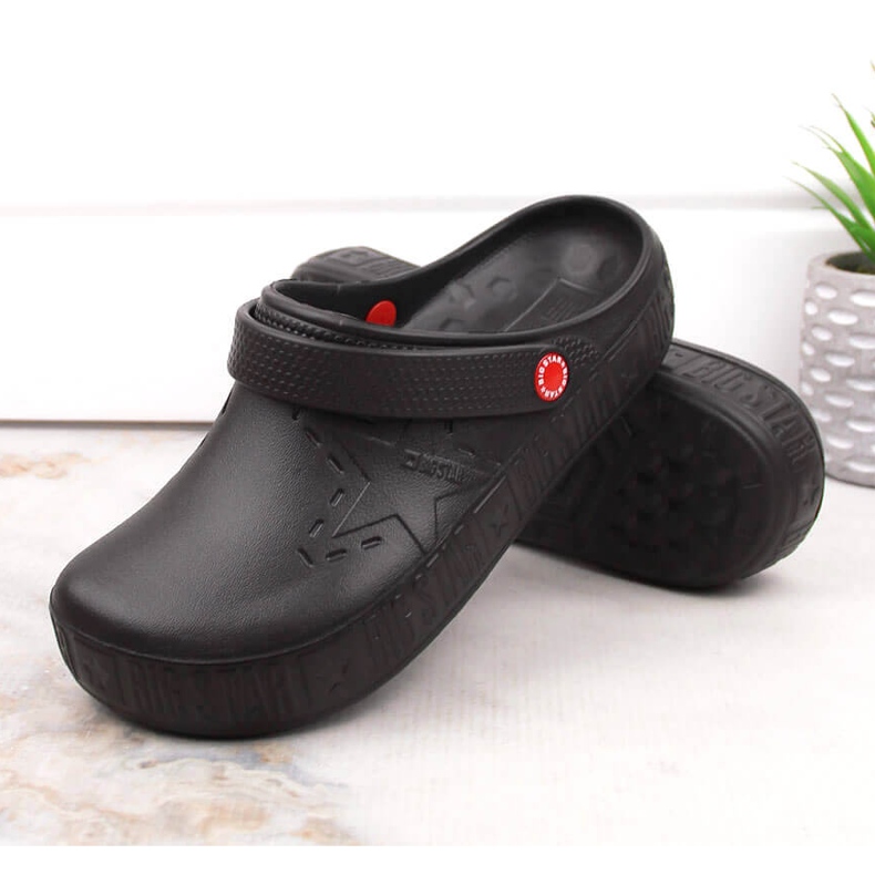 Papuci Big Star II275001 black kroks din spumă neagră negru 1