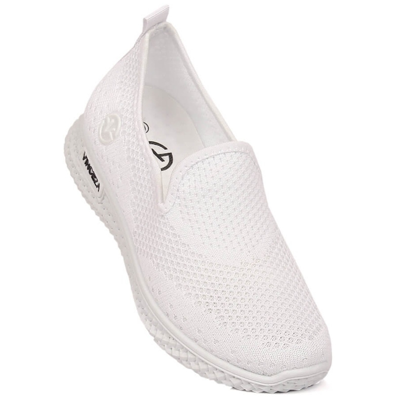Pantofi sport slip-on dama albi Vinceza 34602 2