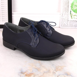 Pantofi de comuniune pentru tineret bleumarin Kornecki 6120 albastru 3