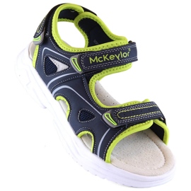 McKeylor 47701 sandale cu velcro bleumarin și verde pentru băieți albastru 1
