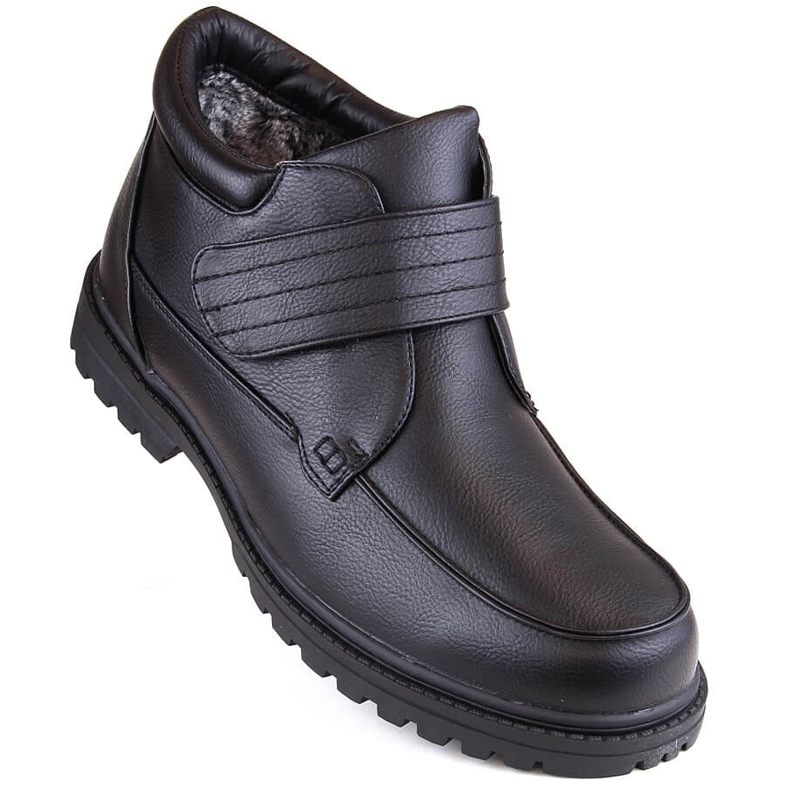 Atletico Cizme izolate cu velcro pentru bărbați, negre Man's Style WS-004 negru 1