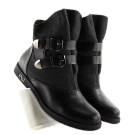 Cizme fesura superioare negru X659-1 negru 1