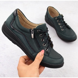 Pantofi confortabili, verzi, din piele, Helios 411 verde 1 Pantofi confortabili, verzi, din piele, Helios 411 verde 1