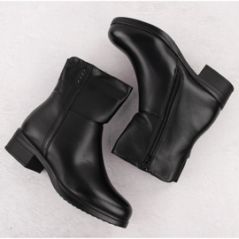 Botine negre izolate de dama Filo Donna Z24-39 negru 1