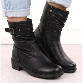 Botine de damă confortabile, negre, izolate Unisoft negru 6