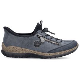 Pantofi slip-on de damă bleumarin Rieker N3267-14 albastru 6