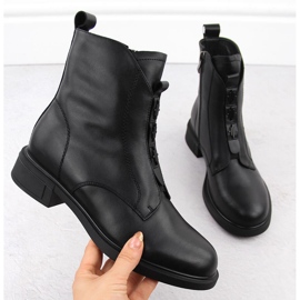 Cizme negre dama piele D&amp;A S.Barski Premium Collection CR42-080 negru 1