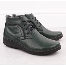 Botine izolate piele, verde Helios 612-2 3