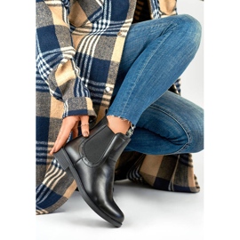 Cizme Chelsea clasice izolate de damă, negre MR-15B negru 1