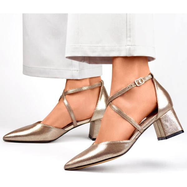 Pompe de damă cu bretele argintii GD-FL1150T 1