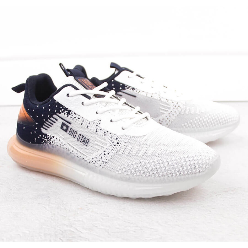 Pantofi sport pentru bărbați mari și negri Big Star NN174474 alb 1